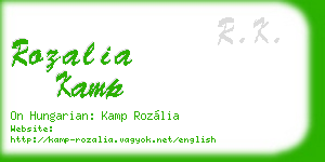 rozalia kamp business card